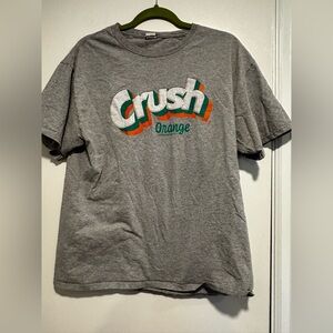 Orange Crush Soda Grey Graphic Tee. Heavy Cotton. Men’s Large.